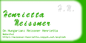 henrietta meissner business card